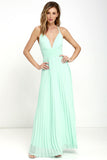 Maxi Sun Dresses Chiffon Solid O Neck Pleated Floor Length Long Backless Womens Sexy Party Night Club Dress Vestidos De Fiesta