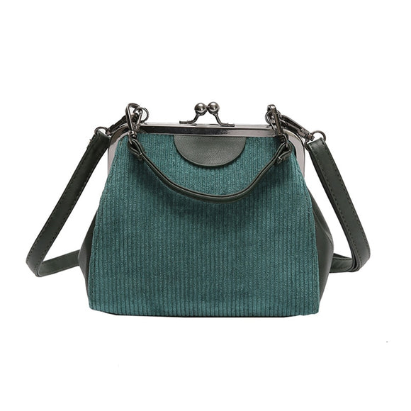 Striped corduroy women messenger bags brand new retro Shell handbag small shoulder bag high quality tote small clutch handbags
