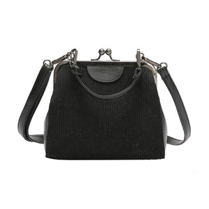 Striped corduroy women messenger bags brand new retro Shell handbag small shoulder bag high quality tote small clutch handbags