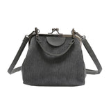 Striped corduroy women messenger bags brand new retro Shell handbag small shoulder bag high quality tote small clutch handbags