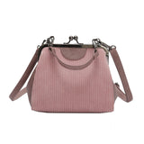 Striped corduroy women messenger bags brand new retro Shell handbag small shoulder bag high quality tote small clutch handbags