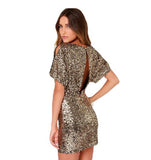 Summer Short Sequin Bodycon Dress 2018 Mini Sexy Ladies Backless Gold For Women Clothing Paillette Night Club Party Pencil Dress