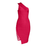 2018 New Summer Bandage Dress Women Celebrity Sleeveless One-Shoulder Sequined Sexy Night Out Party Dress Women Bodycon Vestidos