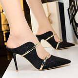White Gold Sexy High Heels Shoes 2018 New Fashion Summer Style Women Platform Pumps For Party Wedding Shoes Night Club Heels 9CM