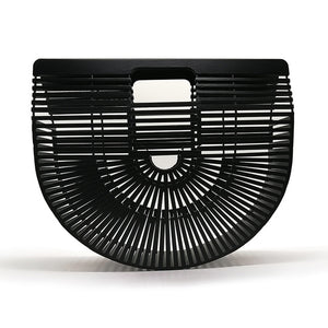 Bamboo Purse Luxury Handbags Women Bags Designer Wood Women Clutch Summer Beach Bags For Women Woven Hollow Out Bamboo Handbag