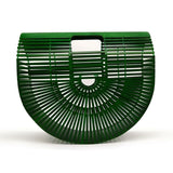 Bamboo Purse Luxury Handbags Women Bags Designer Wood Women Clutch Summer Beach Bags For Women Woven Hollow Out Bamboo Handbag