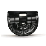 Bamboo Purse Luxury Handbags Women Bags Designer Wood Women Clutch Summer Beach Bags For Women Woven Hollow Out Bamboo Handbag