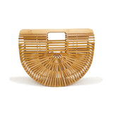 Bamboo Purse Luxury Handbags Women Bags Designer Wood Women Clutch Summer Beach Bags For Women Woven Hollow Out Bamboo Handbag