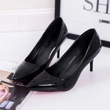 Plus Size 24-42 Women Shoes Pointed Toe Pumps Patent Leather Dress Shoes High Heels Boat Shoes Wedding shoes zapatos mujer 146