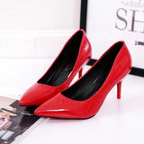 Plus Size 24-42 Women Shoes Pointed Toe Pumps Patent Leather Dress Shoes High Heels Boat Shoes Wedding shoes zapatos mujer 146