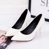 Plus Size 24-42 Women Shoes Pointed Toe Pumps Patent Leather Dress Shoes High Heels Boat Shoes Wedding shoes zapatos mujer 146