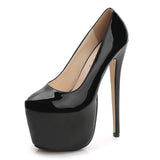 35-44 Size women Super High Heels 18cm shoes Concise 8CM platforms shoes pumps Wedding Party Sexy leather shoes zapatos MC-47