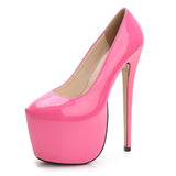 35-44 Size women Super High Heels 18cm shoes Concise 8CM platforms shoes pumps Wedding Party Sexy leather shoes zapatos MC-47