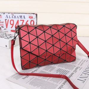 2018 New Matte Designer Women Evening Bags Shoulder Bag Girls Flap Handbag Fashion Geometric Plaid Casual Clutch Messenger Bags