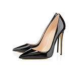 Big Sale Sexy Pointed Toe High Heel Pumps Patente Leather Thin Heels Woman Shoe Rose Pink Green Red Black Nude Dress Heels