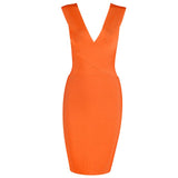 Sexy Bandage Dress Summer 2018 Fashion Bodycon Sleeveless Party Night Club V Neck Above Knee Celebrity Mini Women Dresses