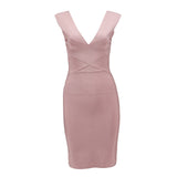 Sexy Bandage Dress Summer 2018 Fashion Bodycon Sleeveless Party Night Club V Neck Above Knee Celebrity Mini Women Dresses