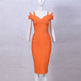 Newest Bodycon Bandage Dress Women Celebrity Party Spaghetti Strap Off Shoulder V-Neck Sexy Night Out Dress Women Vestidos