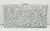 Women Evening Clutch Bag Diamond Sequin Clutch Female Crystal Day Clutch Wedding Purse Party Banquet Black/Gold Silver Two Chain