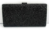 Women Evening Clutch Bag Diamond Sequin Clutch Female Crystal Day Clutch Wedding Purse Party Banquet Black/Gold Silver Two Chain
