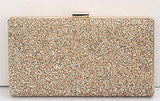 Women Evening Clutch Bag Diamond Sequin Clutch Female Crystal Day Clutch Wedding Purse Party Banquet Black/Gold Silver Two Chain