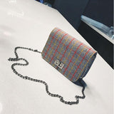 Women's Fashion Plaid Messenger Bag Women Handbag Shoulder Bags Crossbody Bag for Girls Evening Clutches bolsas feminina