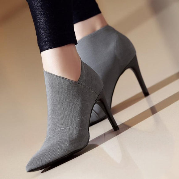 Hot Sale Pointed Toe High Heels Women  Basic Shoes Autumn And Winter Casual Fitted Female Single Fashion Outwear Shoe