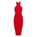 2018 Newest Summer Bandage Dress Women Celebrity Party Blue Sleeveless Off Shoulder Sexy Night Out Dress Women Bodycon Vestidos